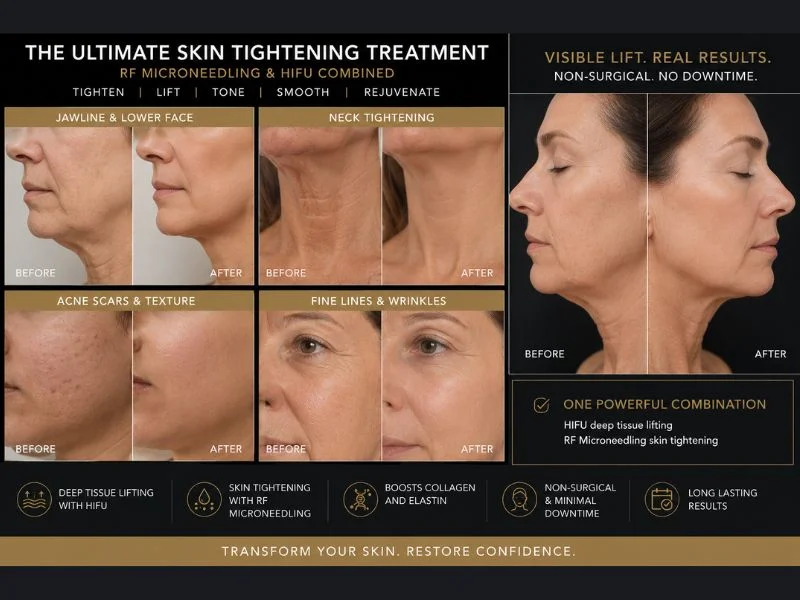 Results of combined treatment for the ultimate skin tightening treatment Windlesham