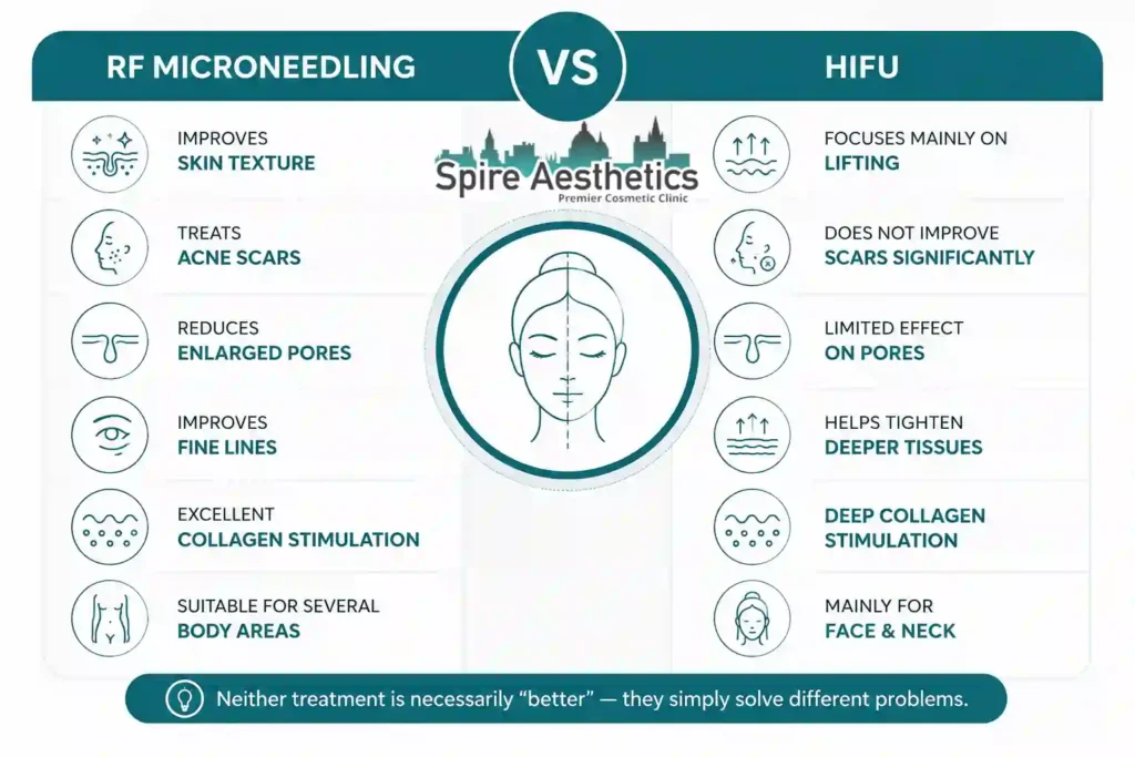 RF Microneedling vs HIFU: Which Treatment Gives Better Results Windlesham?
